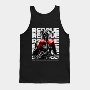 A German Boxer Dog Fighting Against Animal Cruelty Tank Top